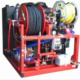 high pressure jetter used by Denver plumbing associates for clearing medium-sized clogs